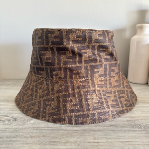 Fendi Zucca FF Logo Reversible Bucket Hat - Picture 5 of 5
